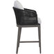 Capri 38 inch Smoke Grey / Copacabana Marble Outdoor Counter Stool